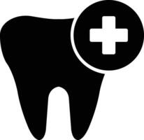 dente icona nel piatto stile. isolato su umano dente silhouette, dentale clinica assicurazione trattamento simbolo. dentista logotipo modello vettore per app, ragnatela
