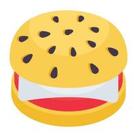 moderno design icona di hamburger vettore
