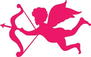 Cupido silhouette vettore illustrazione