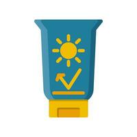 crema solare icona vettore o logo illustrazione stile