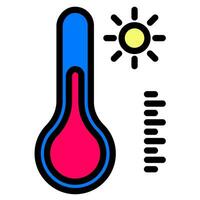 temperatura icona vettore o logo illustrazione stile