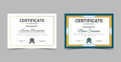 modello di certificato di apprezzamento, certificato di conseguimento, modello di diploma di premi vettore