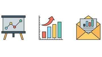 statistiche, bancario e investimento vettore icona