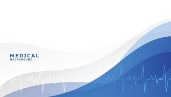 assistenza sanitaria medico blu sfondo con vita linea vettore