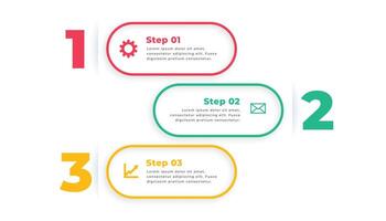 tre opzione moderno Infografica modello design vettore