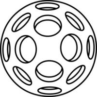 delineato cartone animato pickleball sfera. vettore mano disegnato illustrazione