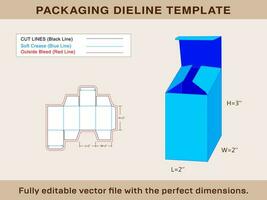 fiumi rimboccare fine scatola, Conservazione scatola, regalo scatola, Dieline modello e 3d scatola vettore