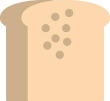 icona piatta toast vettore