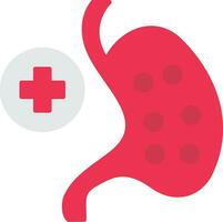 gastroenterologia piatto icona vettore