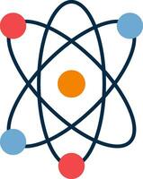 icona piatta dell'atomo vettore