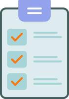 icona piatta della lista di controllo vettore