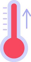 crescente temperatura piatto icona vettore