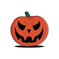 disegno della zucca di halloween. vettore di zucca di halloween isolato su sfondo bianco
