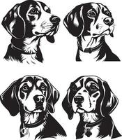 silhouette beagle cane carino vettore design