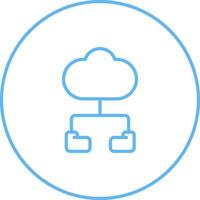 icona del vettore di cloud computing