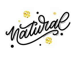 100 vettore naturale lettering timbro illustrazione slogan calligrafia