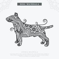 vettore di mandala di cane. elementi decorativi d'epoca. modello orientale, illustrazione vettoriale.