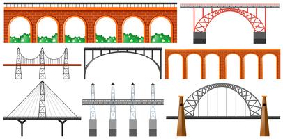 Design diverso di ponti vettore