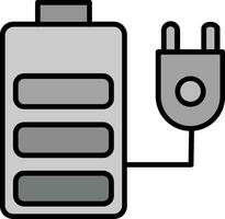 batteria caricare vettore icona