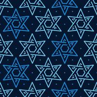 magen david stella senza soluzione di continuità. modello di simbolo ebraico israeliano per hanukkah vettore