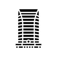 pubblico banca edificio glifo icona vettore illustrazione