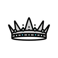tiara gioielleria moda colore icona vettore illustrazione
