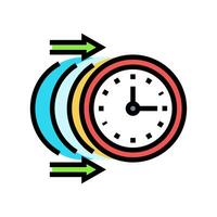 inerzia tempo gestione colore icona vettore illustrazione