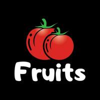 minimalista, salutare e colorato frutta logo design vettore utilizzando per cosmetici, ecologia attività, cibo e succo azienda.