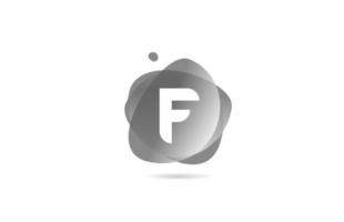 logo della lettera dell'alfabeto f nero bianco per affari e società con design sfumato. colore pastello per l'identità aziendale vettore
