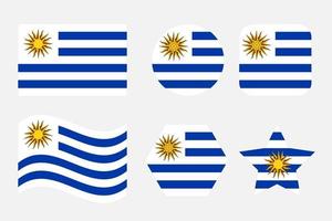 bandiera dell'uruguay semplice illustrazione per il giorno dell'indipendenza o l'elezione vettore