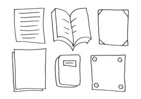 libro ambientato in stile doodle adatto per contenuti educativi su sfondo bianco. vettore