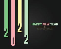 felice anno nuovo buon natale semplice saluto vector