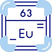 europio linea pieno icona vettore