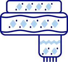 sciarpa linea pieno icona vettore