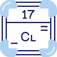 cloro linea pieno icona vettore