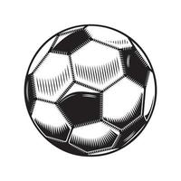 disegno di calcio su sfondo bianco. loghi o icone di arte della linea di pallone da calcio. illustrazione vettoriale. vettore