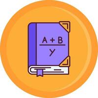 algebra linea pieno icona vettore
