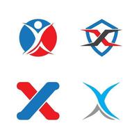 x lettera logo modello icona vettore