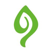 Logo della foglia verde di tè. Icona di vettore di ecologia natura elemento organico. Illustrazione disegnata a mano di bio calligrafia di eco vegano