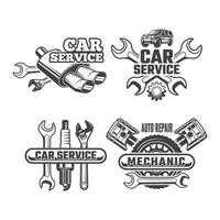 set di logo vintage strumenti per automobili