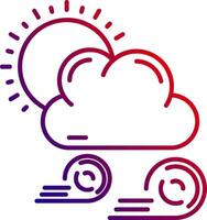 icona del gradiente della linea meteorologica vettore