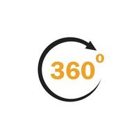 Logo a 360 gradi vettore