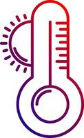 icona del gradiente della linea meteorologica vettore