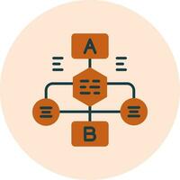 icona del vettore del diagramma di flusso