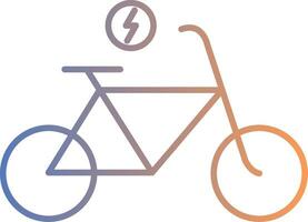 elettrico bicicletta linea pendenza icona vettore