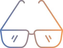 icona del gradiente della linea degli occhiali vettore