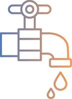 icona del gradiente della linea del rubinetto vettore