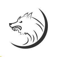 wolf line art vector logo design per azienda e business