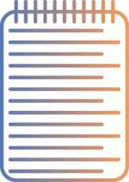 icona del gradiente della linea dell'elenco vettore