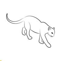 gatto line art vector logo design per affari e società